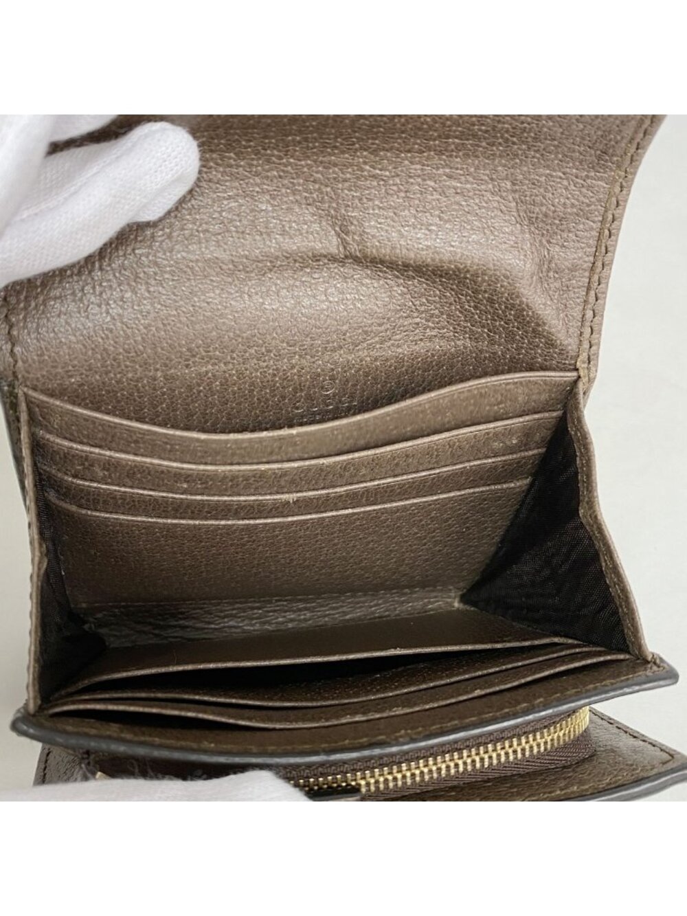 Gucci Wallet Ophidia Brown Gold - Picture 3 of 8